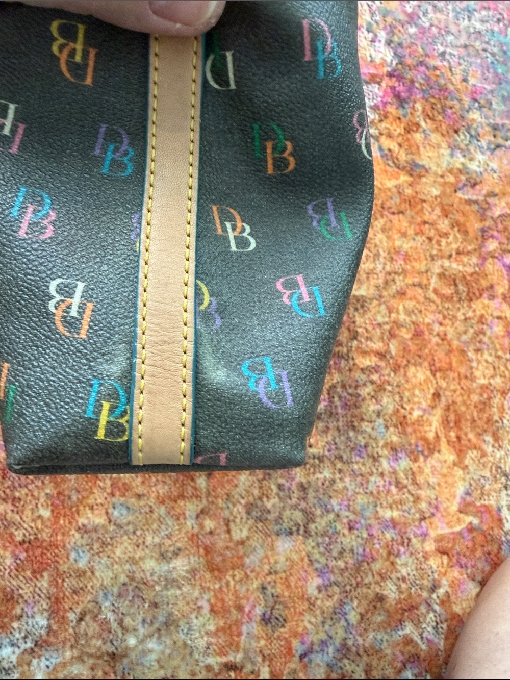 Dooney & Bourke Y2K Shoulder Bag with Multicolor Monogram - Picture 8 of 11